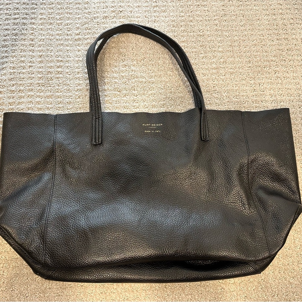 Kurt Geiger Black Leather Tote Bag